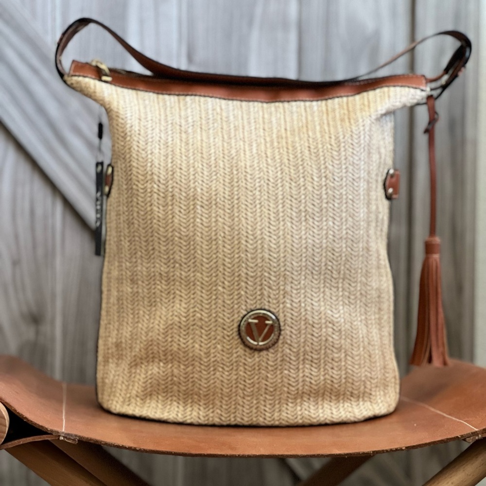 Brown Vera New York Large Straw Tote Brand New